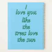 Je t'aime comme les arbres aiment le soleil (Dos)
