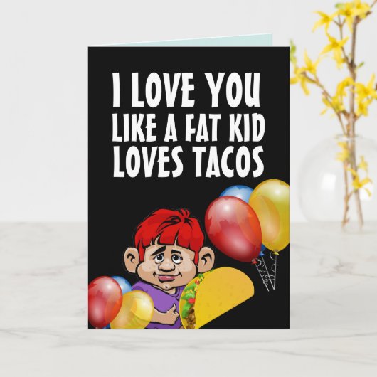 JE T'AIME COMME UNE CARTE D'ANNIVERSAIRE TACO FUNN (Fleur jaune)