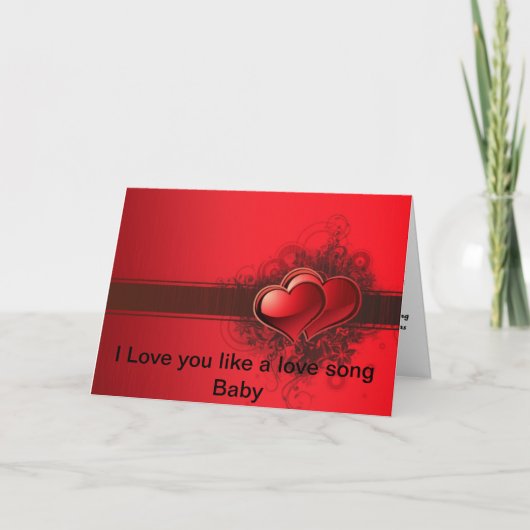 Je t'aime comme une carte de Valentine de bébé de (Devant)