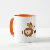 Je t'aime Corgi Chien Mug (Devant gauche)