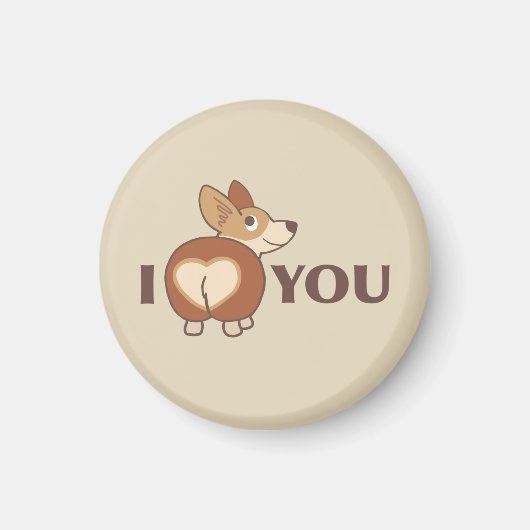 Je T'Aime Corgi Magnet (Devant)