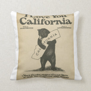 Je t'aime coussin de la Californie