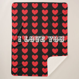 Je t'aime couverture confortable Sherpa