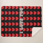 Je t'aime couverture confortable Sherpa (Devant (Horizontal))