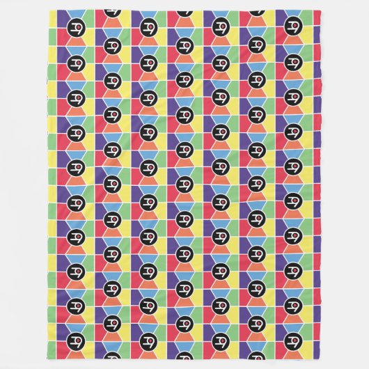 Je T'Aime Couverture en polaire Arc-en-ciel (Devant)