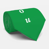 Je t'aime Cravate en vert (Roulé)