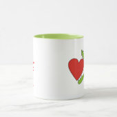 Je t'aime, crocodile mignon avec une tasse de (Centre)