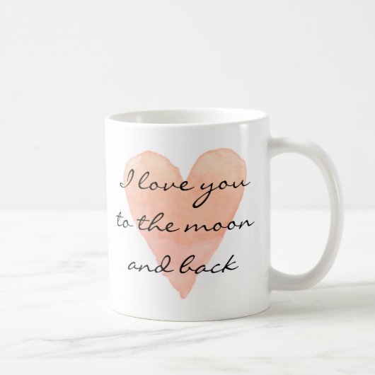 Je t'aime dans la lune et la tasse de café arrière (Droite)