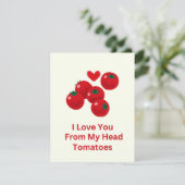Je t'aime de la tête aux tomates carte de la Saint (Debout devant)