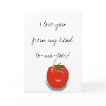 Je T'Aime De Ma Carte Tête Tomates