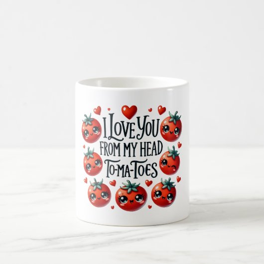 Je T'Aime De Ma Tête Tomates - Cute Pun Mug (Centre)