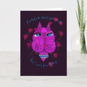 Je t'aime de toute façon carte de voeux folle