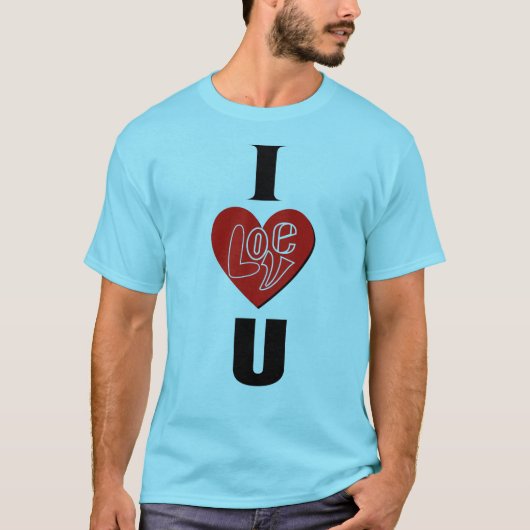 Je t'aime design unique T-shirt (Devant)