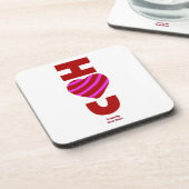 Je T'Aime Dessous de verre Plastique Dur (Côté gauche)