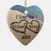 Je t'aime ! Deux coeurs en ornement de vacances de (Droite)