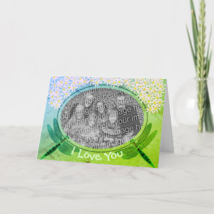 Je t'aime Dragonflies Carte photo de cadre
