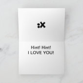 Je t'aime en code Morse avec carte empreinte de ro (Intérieur)