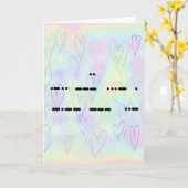 Je t'aime en code Morse Carte de coeurs - Personna (Fleur jaune)