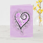 Je t'aime en code Morse défilant sur un cœur carte (Fleur jaune)