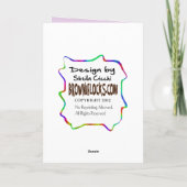 Je t'aime en code Morse défilement carte coeur (Dos)