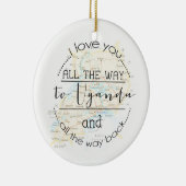 Je t'aime en Ouganda et ornement arrière de Noël (Droite)