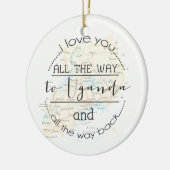 Je t'aime en Ouganda et ornement arrière de Noël (Gauche)