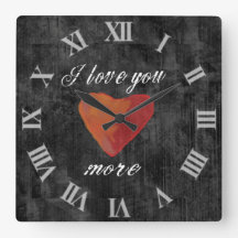 Je T'Aime Encore Plus Mur Horloge