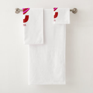 Je T'Aime Ensemble De Serviettes De Salle De Bains