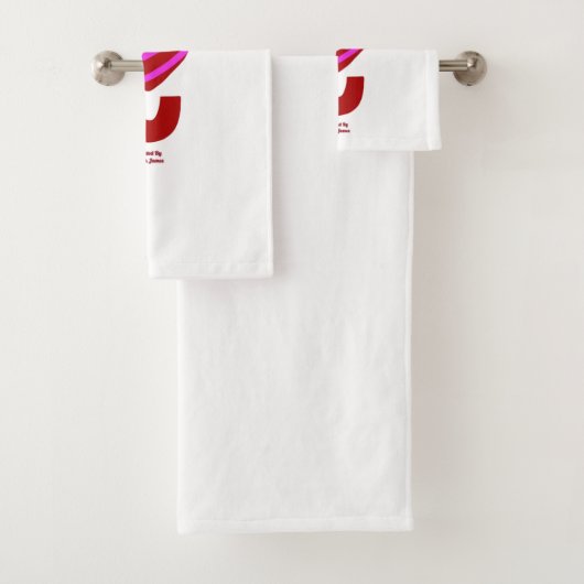 Je T'Aime Ensemble De Serviettes De Salle De Bains (En situation)