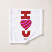 Je T'Aime Ensemble De Serviettes De Salle De Bains (Gant de toilette)