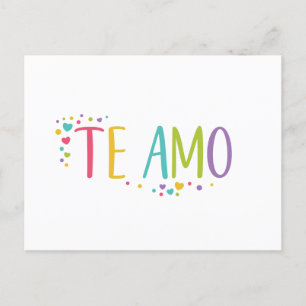 Je t'aime espagnol la carte postale arc-en-ciel am