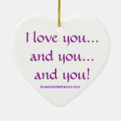 Je t'aime… et vous… et vous ! Ornement (Dos)