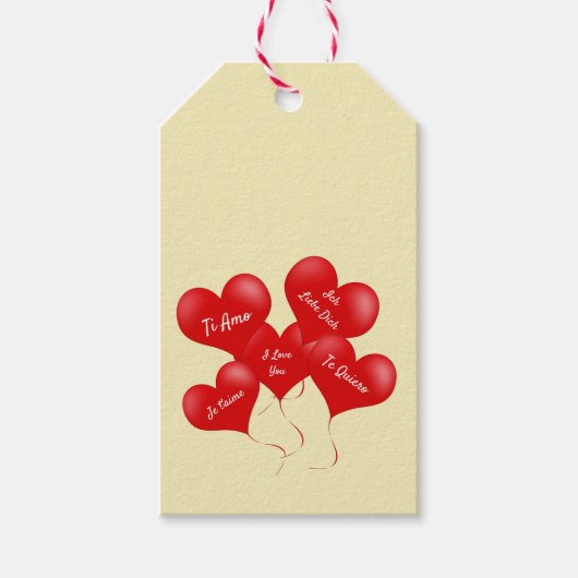 Je t'aime étiquette cadeau (Devant)