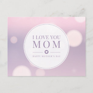 Je t'aime Fête des mères de maman   Carte postale
