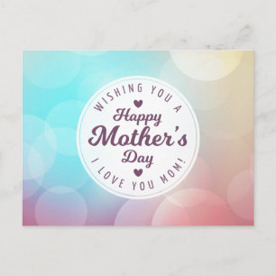 Je t'aime Fête des mères de maman   Carte postale