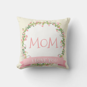 Je t'aime Fête des mères de maman   Oreiller