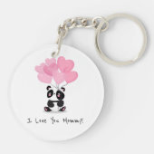 Je t'aime Fête des mères de maman | Porte-clé (Dos)