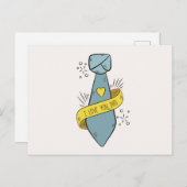 Je t'aime Fête des pères papa | Carte postale (Devant / Derrière)