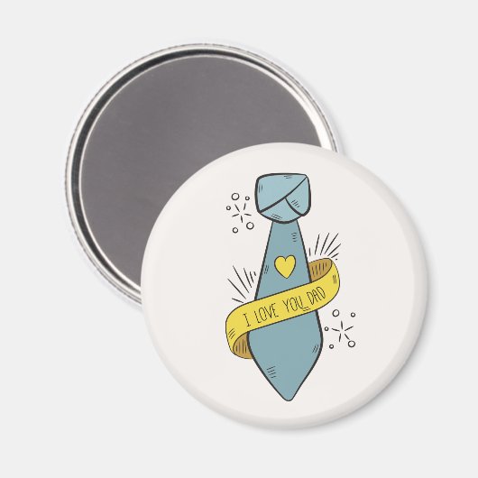 Je t'aime Fête des pères papa | Magnet (Recto/Verso)