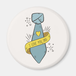 Je t'aime Fête des pères papa   Magnet