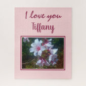 Je t'aime fleurs blanches puzzle (Vertical)