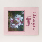 Je t'aime fleurs blanches puzzle (Horizontal)