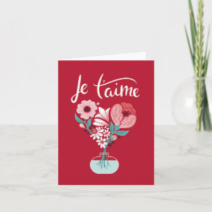 Je t'aime - Franse kaart met 'ik hou van jou'
