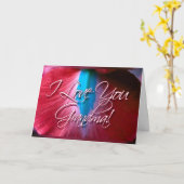 Je t'aime grand-maman ! Carte (orchidée rouge) (Fleur jaune)