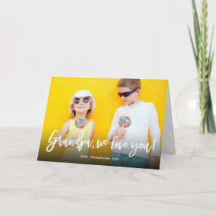 Je t'aime, Grand-père Carte de vœux photo pour la