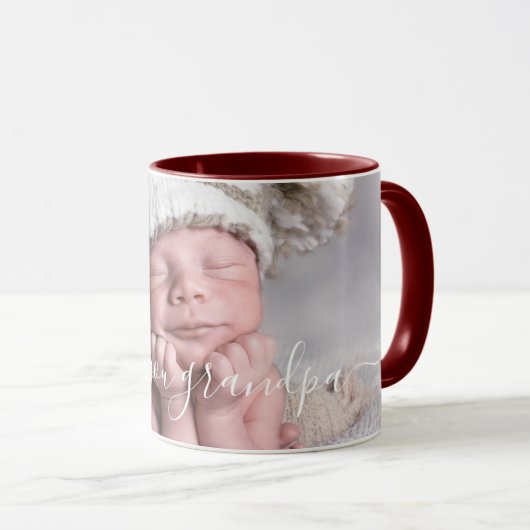 Je t'aime grand-père Modèle photo Mug (Devant droit)