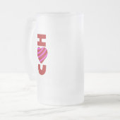 Je T'Aime Grande Mug De Verre Frosted (Devant gauche)