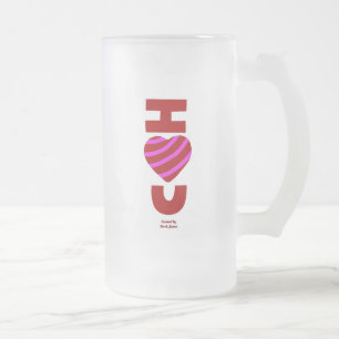 Je T'Aime Grande Mug De Verre Frosted
