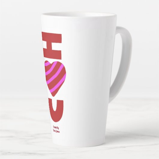 Je T'Aime Grosse Mug Latte (Angle droit)