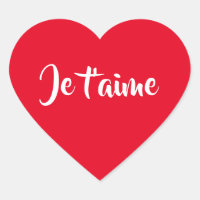 ❤️ Je t'aime I love you Cute French Heart Sticker